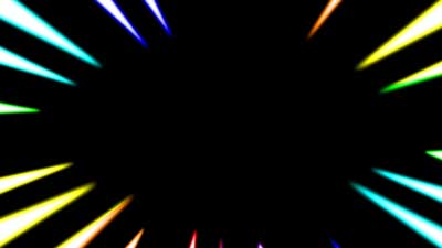 集中線38　虹色