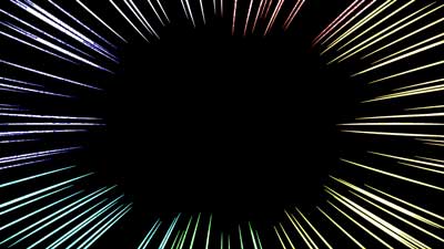 集中線43　虹色