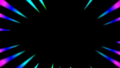 集中線44　虹色