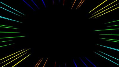 集中線47　虹色