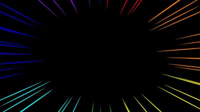 集中線48　虹色