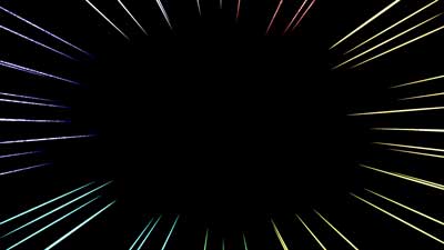 集中線50　虹色