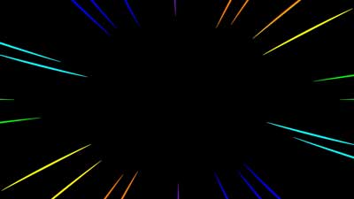 集中線54　虹色