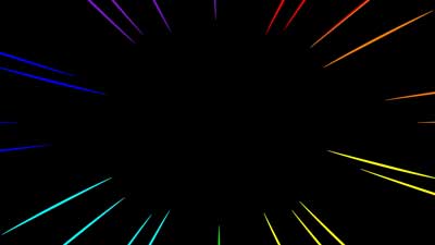 集中線55　虹色