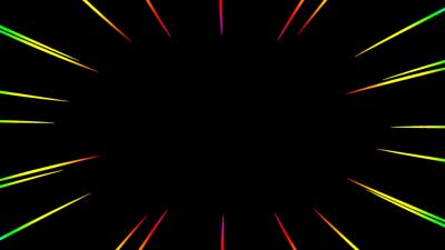 集中線56　虹色