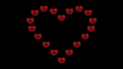 ハートがとんでハートの形になる4