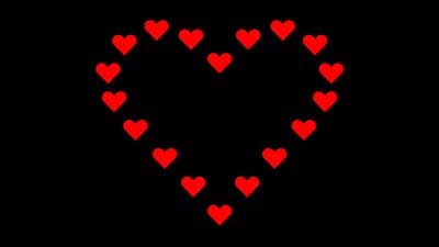 ハートがとんでハートの形になる3