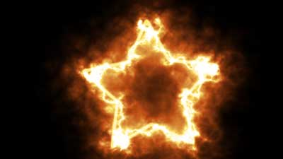 星が回転しながら拡大2